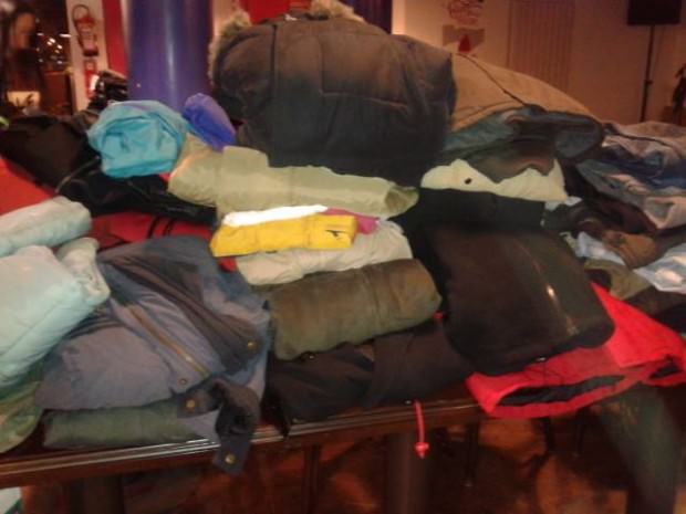 Im FORUM stapelten sich die Spenden | Foto: Hilfe für Flüchtlinge in Mannheim