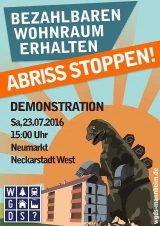 wgds demo aufruf 320x453 - Demo-Aufruf: Bündnis will unsoziale Wohnungspolitik stoppen