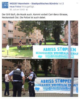 screenshot fb wgds 320x395 - Anzeige wegen friedlichen Grillfests