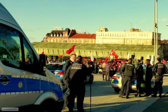 Die Polizei zeigte starke Präsenz | Foto: Christian Ratz