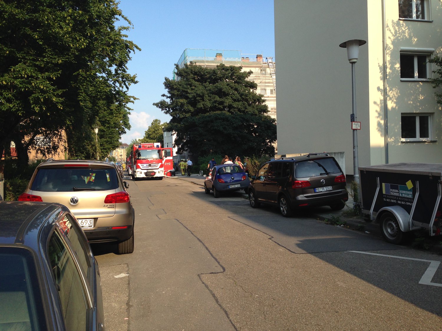 Feuerwehreinsatz in der Mainstraße | Foto: Neckarstadtblog