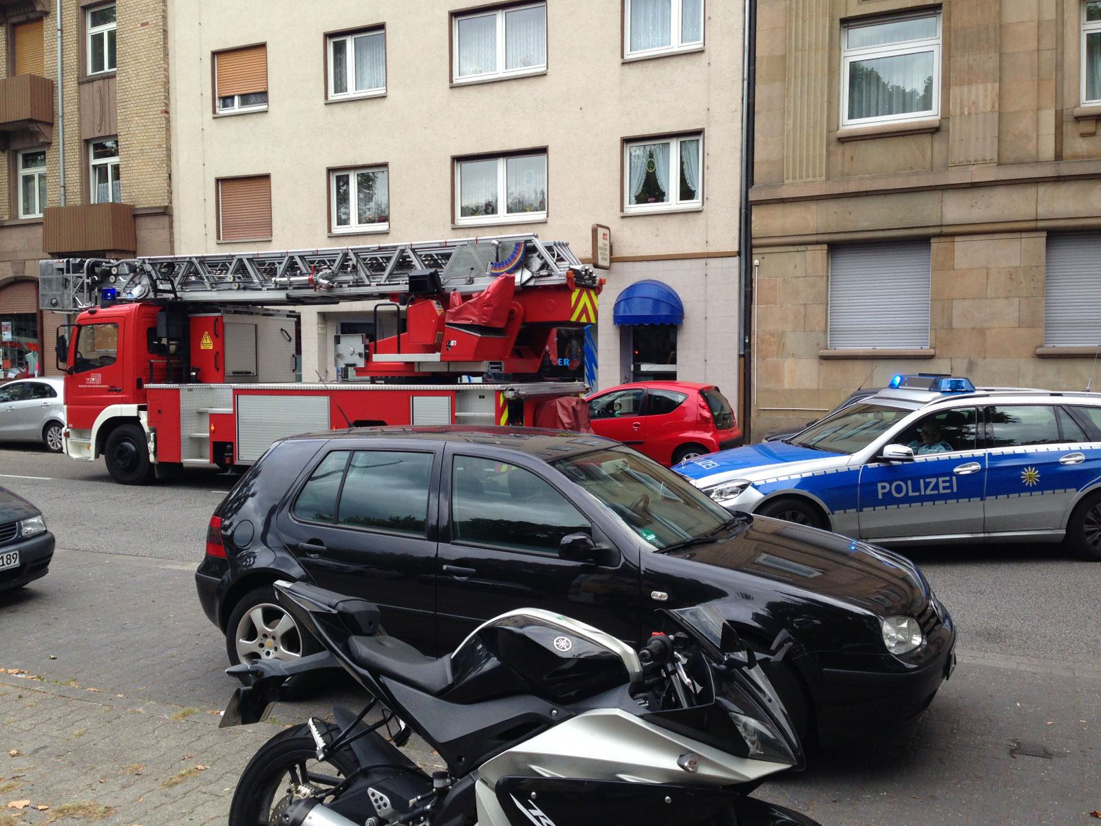Auch auf der Langen Rötterstraße herrschte für kurze Zeit Verkehrschaos | Foto: Neckarstadtblog
