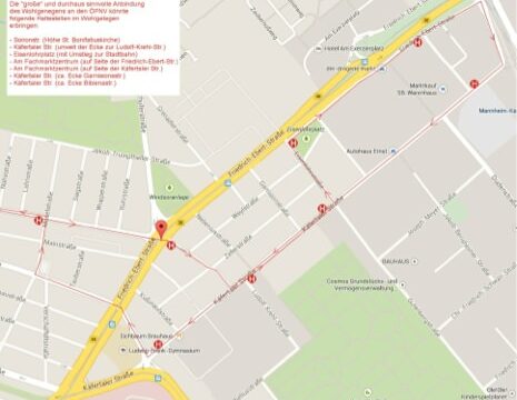 brief-Linie61 Übersicht der Möglichen Linienführung