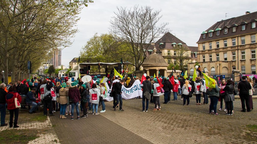 Warnstreik am Uniklinikum im April 2016 | Foto: CKI