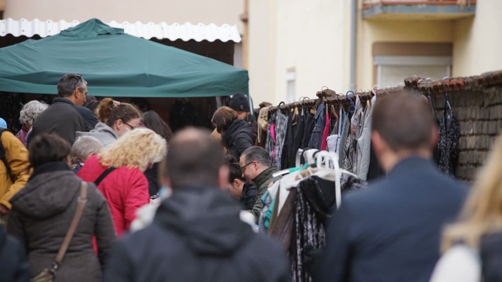 Der erste Neckarstädter Hofflohmarkt im April 2017 | Foto: Daniel Schoppmann