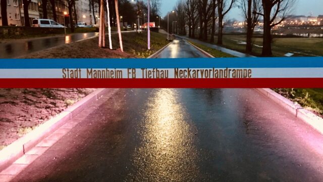 Dieses Band war die letzte Barriere, die Dammstraße und Neckarufer noch trennte | Foto: Stadt Mannheim