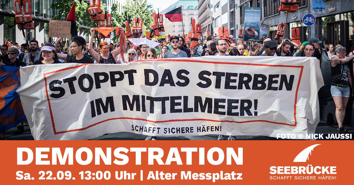 Die Initiative "Seebrücke Mannheim" ruft zur Demo auf | Quelle: Facebook