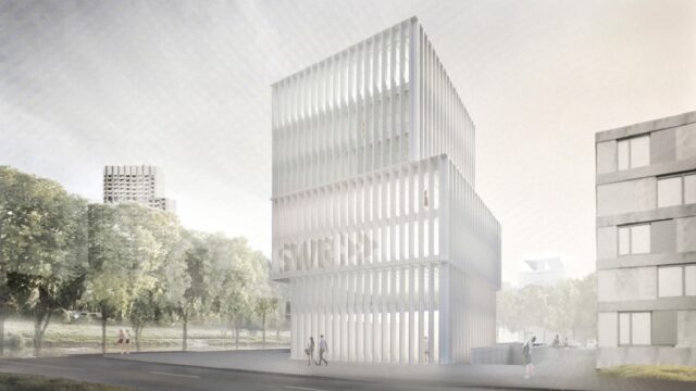 Der Entwurf des SWR-Neubaus an der Schafweide wurde auf der Bezirksbeiratssitzung präsentiert | Bild: SWR