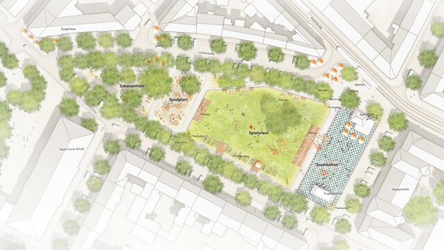 Aus dem in 2018 dazu durchgeführten Wettbewerb ging als Gewinner die Bürogemeinschaft GREENBOX LANDSCHAFTSARCHITEKTEN und Trint + Kreuder d.n.a Architekten Part GmbH hervor. Nach diesem Entwurf sind neben punktuellen Anpassungen und Reparaturen nur wenige Maßnahmen nötig, um einen qualitativen Mehrwert zu erzielen | Bild: MWSP