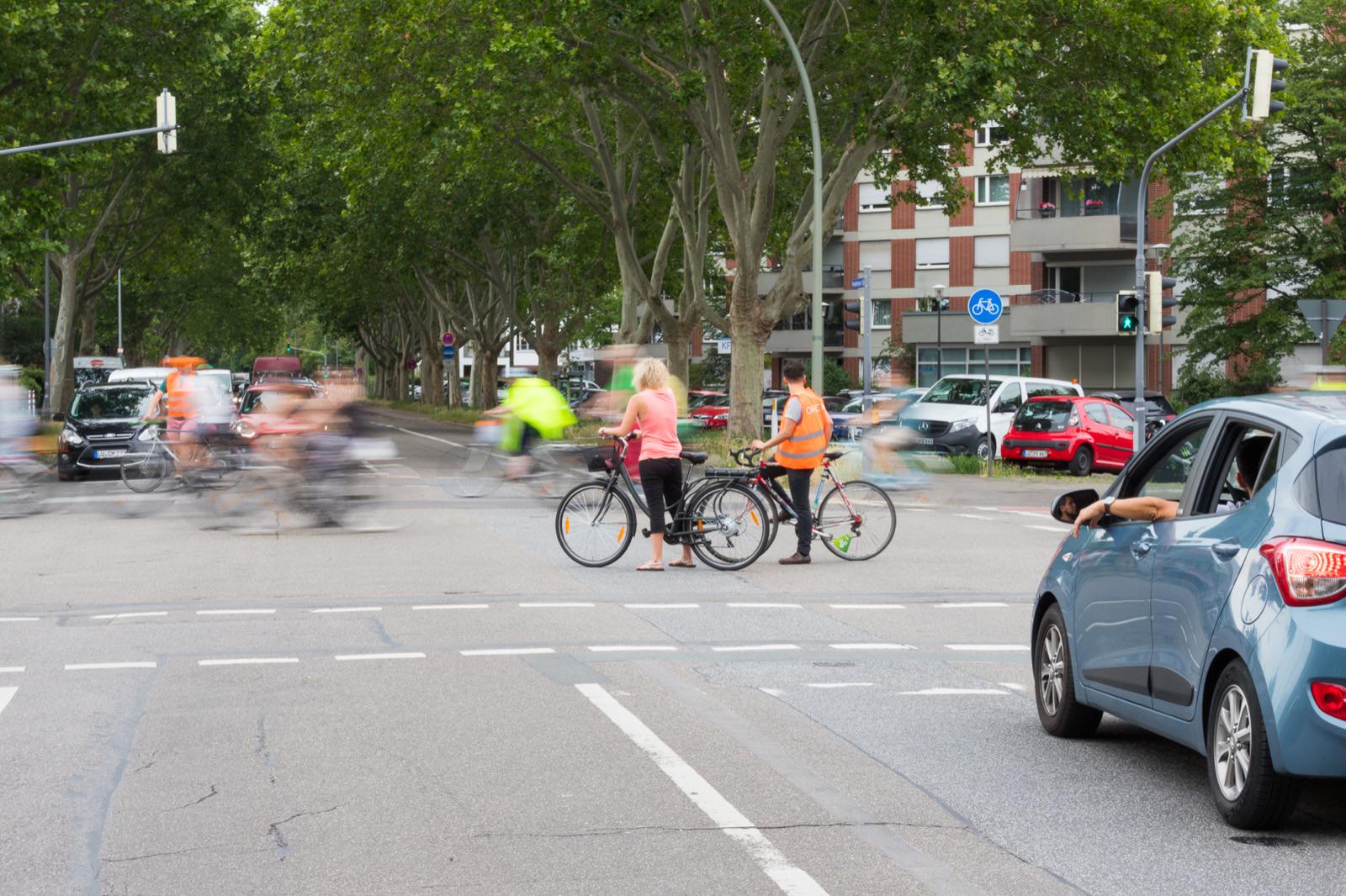 Verkehrssicherung während der Radparade | Foto: CKI