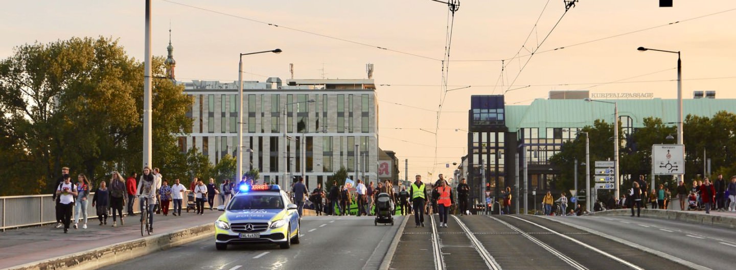 "Fridays for Future" auf der Kurpfalzbrücke | Foto: M. Schülke