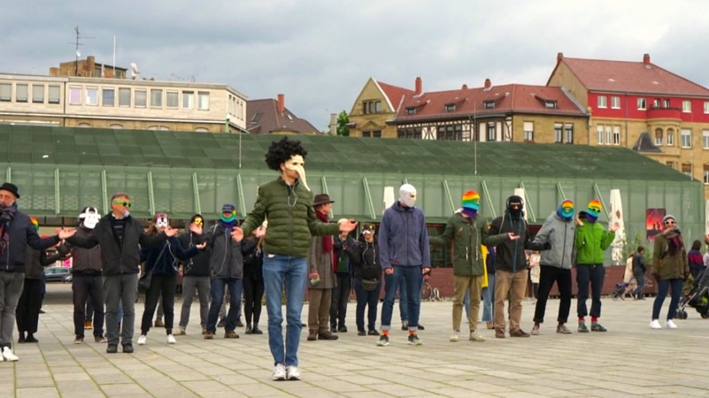 Kreative Aktion der George Orwell Ultras im Frühjahr 2019 auf dem Alten Messplatz | Foto: George Orwell Ultras