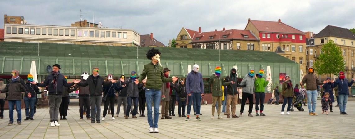 Kreative Aktion der George Orwell Ultras im Frühjahr 2019 auf dem Alten Messplatz | Foto: George Orwell Ultras