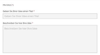 Ein Titel und eine kurze Beschreibung gehört zu jedem Vorschlag