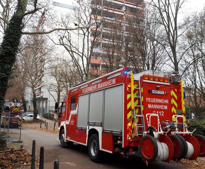 Im Brunnengarten brannte es in einem 14-stöckigen Hochhaus | Foto: Stadt Mannheim