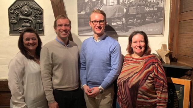 Im Gespräch über die Anliegen junger Menschen in der Neckarstadt: Die CDU-Mitglieder Karin Urbansky, Christian Stalf, Lennart Christ und Melanie Lauber (v.l.n.r.) | Foto: CDU Neckarstadt