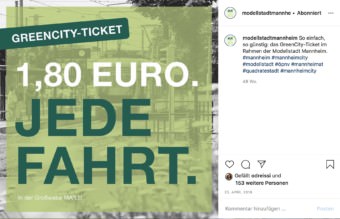 greencity ticket instagram preis 340x219 - Zu erfolgreich: Günstiges GreenCity-Ticket wird eingestellt