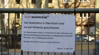 Der Spielplatz aus unserer Stichprobe ist unmissverständlich abgesperrt | Foto: M. Schülke