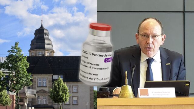In der Alten Feuerwache werden 3000 Impfdosen des Herstellers AstraZeneca bereitstehen | Bildmontage: Neckarstadtblog