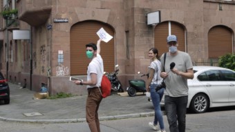 Rundgang zum Verkehrsversuch Neckarstadt-Ost | Foto: M. Schülke