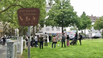 Rundgang zum Verkehrsversuch Neckarstadt-Ost | Foto: M. Schülke