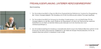 10 Anlagen beinhaltet die Sitzungsvorlage, die erst sehr kurzfristig ins Informationssystem eingestellt wurde | Screenshot: Live-Übertragung des Hauptausschusses / Stadt Mannheim