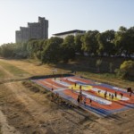 Bunter Basketballplatz als neuer Hingucker am Neckar