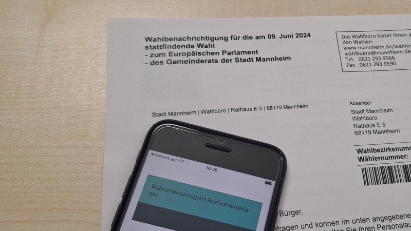 Bis spätestens 19. Mai 2024 werden die Wahlbenachrichtigungen an die Wohnungsanschrift zugestellt | Foto: Stadt Mannheim