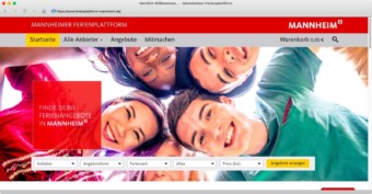 Screenshot: Ferienplattform