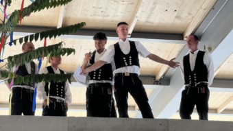 Beim Richtfest für das Kombibad Herzogenried im September 2024 | Foto: M. Schülke