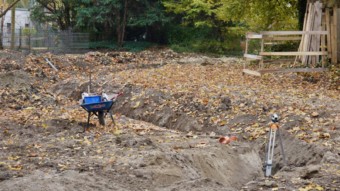 Hier entsteht der neue Wasserspielplatz im Herzogenriedpark | Foto: M. Schülke