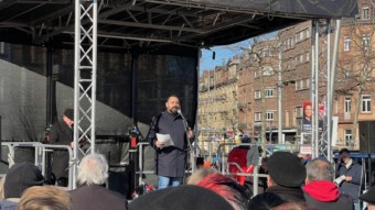 "Wir sind die Brandmauer!"-Demo am 1. Februar 2025 | Foto: M. Schülke
