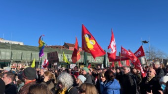 "Wir sind die Brandmauer!"-Demo am 1. Februar 2025 | Foto: M. Schülke