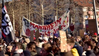 "Wir sind die Brandmauer!"-Demo am 1. Februar 2025 | Foto: Daniel Kubirski