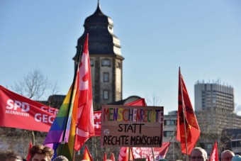 "Wir sind die Brandmauer!"-Demo am 1. Februar 2025 | Foto: Daniel Kubirski