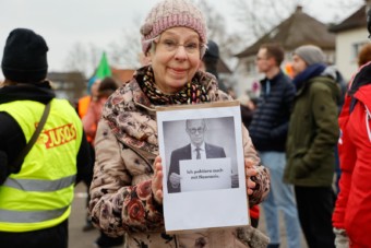 Protest gegen Merz in Feudenheim | Foto: CKI