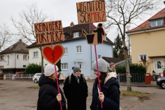 Protest gegen Merz in Feudenheim | Foto: CKI