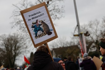 Protest gegen Merz in Feudenheim | Foto: CKI