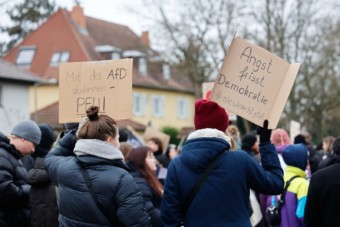 Protest gegen Merz in Feudenheim | Foto: CKI