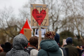 Protest gegen Merz in Feudenheim | Foto: CKI