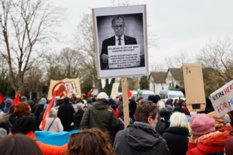Protest gegen Merz in Feudenheim | Foto: CKI