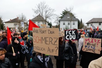 Protest gegen Merz in Feudenheim | Foto: CKI