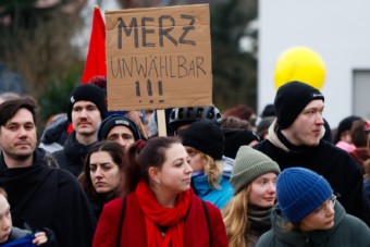 Protest gegen Merz in Feudenheim | Foto: CKI