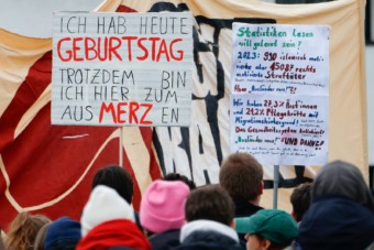 Protest gegen Merz in Feudenheim | Foto: CKI