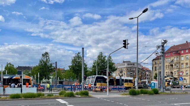 Die Gleisarbeiten haben begonnen | Foto: M. Schülke