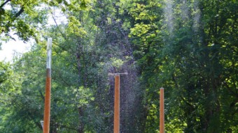 Eindrücke vom neuen Wasserspielplatz im Herzogenriedpark | Foto: Stadtpark Mannheim gGmbH