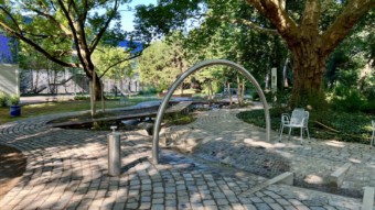 Eindrücke vom neuen Wasserspielplatz im Herzogenriedpark | Foto: M. Schülke