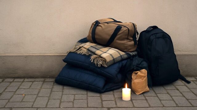 symbolbild-obdachlosigkeit-kerze Symbolbild (KI-generiert)